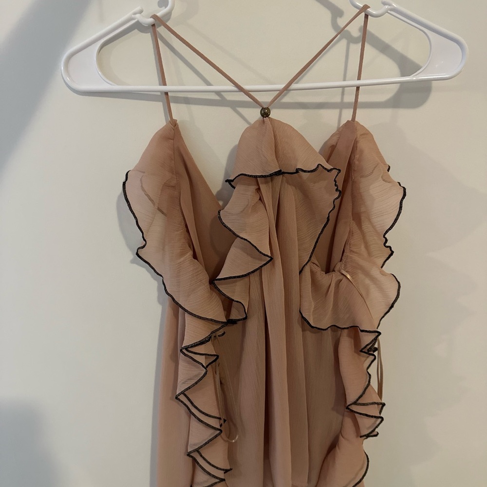 Chic Pink Ruffle Blouse - Picture 3 of 4